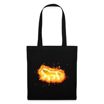 King of the jungle lion burning - Tote Bag - black - Front