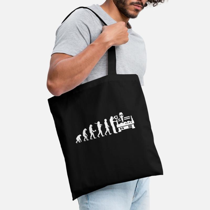 Cutting Machine Operator Lathe Milling Cutter Evolution Tote Bag