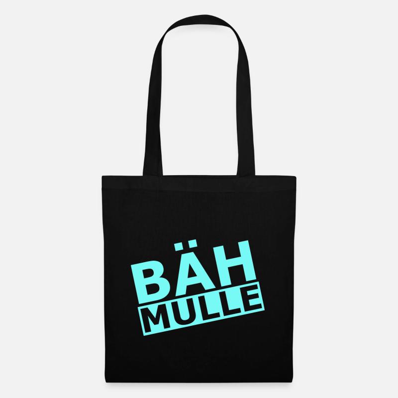 Bähmulle Bähmull Jammerlappen weinen jammern - Stoffbeutel - Schwarz