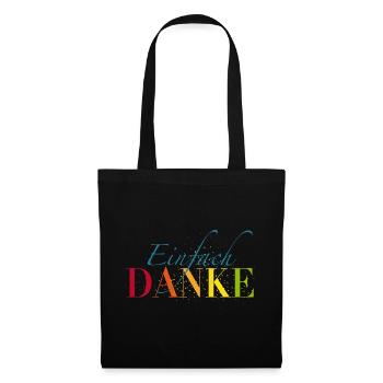 Einfach Dankeschön sagen - Stoffbeutel - Schwarz - Vorne