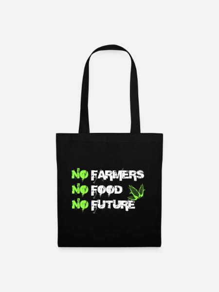 No Farmers No Food No Future - Stoffbeutel - Schwarz