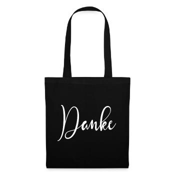 DANKE DANKESCHÖN - DANK DIR GESCHENK DANKBARKEIT - Stoffbeutel - Schwarz - Vorne