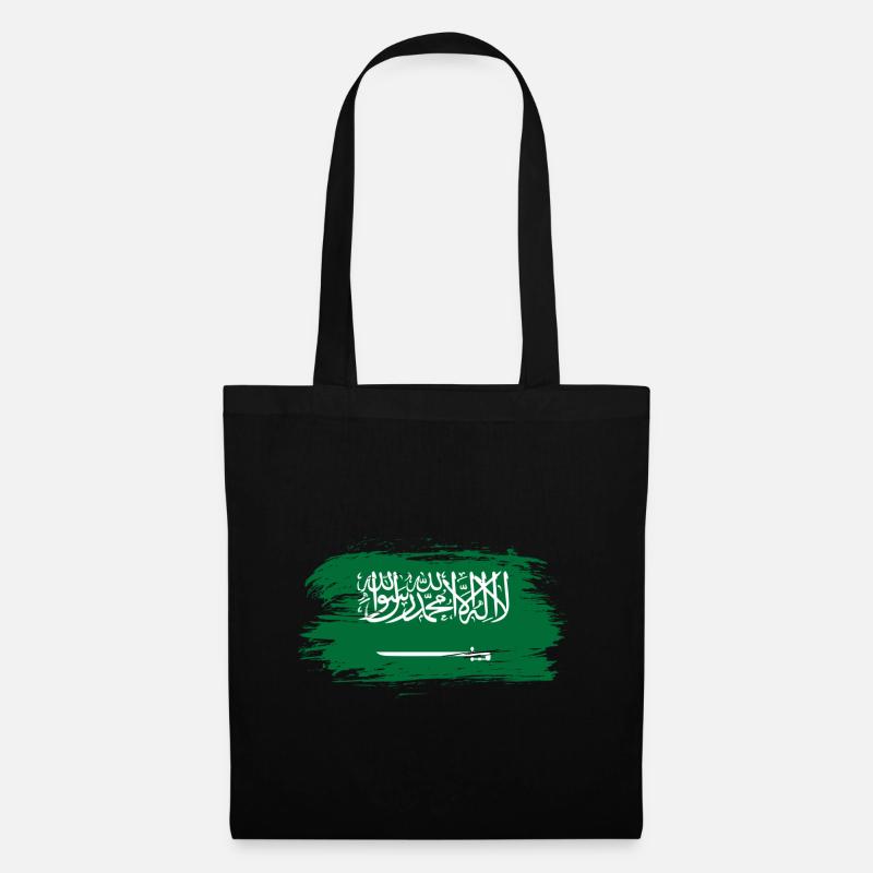 Saudi Arabien Flagge - Stoffbeutel - Schwarz