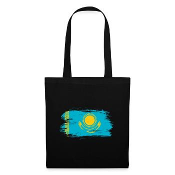 Drapeau du Kazakhstan - Sac en tissu - noir - Devant
