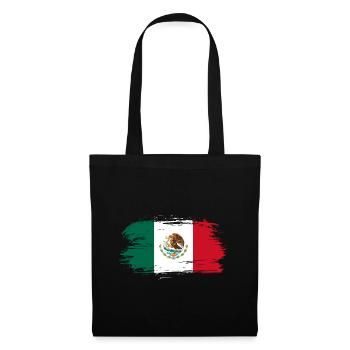 Drapeau mexique - Sac en tissu - noir - Devant