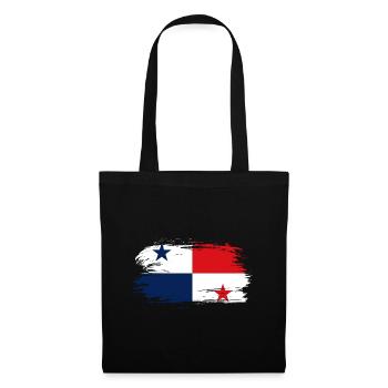 Drapeau panama - Sac en tissu - noir - Devant