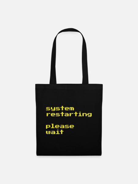 System restarting - Stoffbeutel - Schwarz