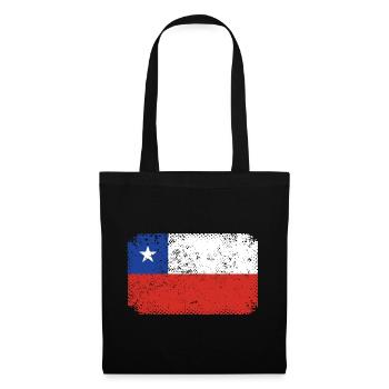 Chili Drapeau Amérique du Sud Drapeau chilien Vintage - Sac en tissu - noir - Devant