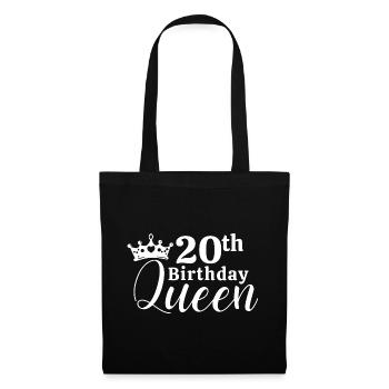 20e anniversaire - Sac en tissu - noir - Devant