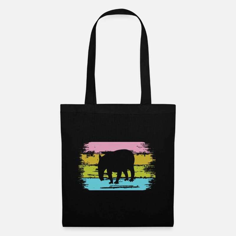 Tapir | Lustiger Schabrackentapir Liebe - Stoffbeutel - Schwarz