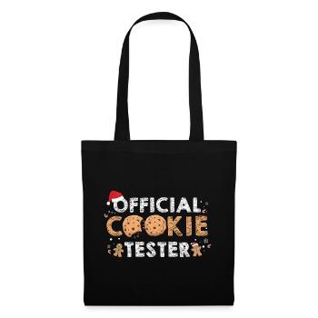 Official Cookie Tester - Weihnachtsplätzchen Kekse - Stoffbeutel - Schwarz - Vorne