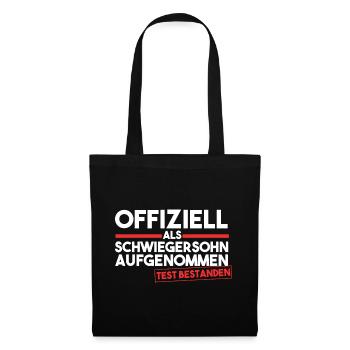 Schwiegersohn - Stoffbeutel - Schwarz - Vorne
