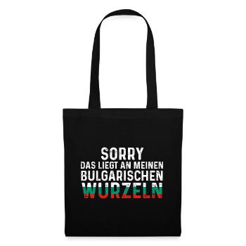 AmerikanischeWurzeln Balkan Bulgare Bulgarien - Stoffbeutel - Schwarz - Vorne