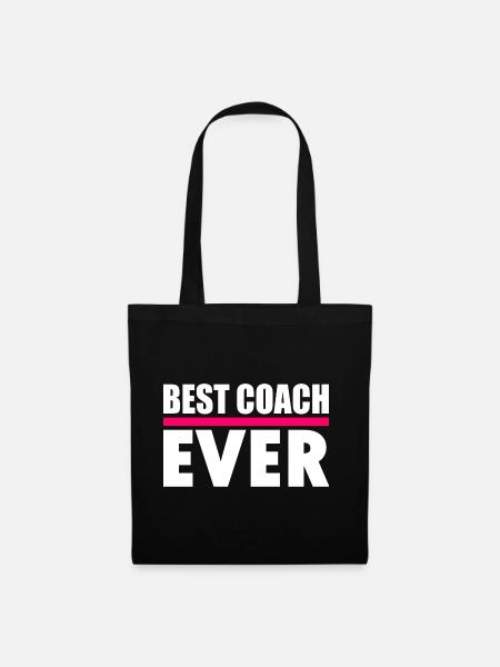 Best coach ever - Stoffbeutel - Schwarz
