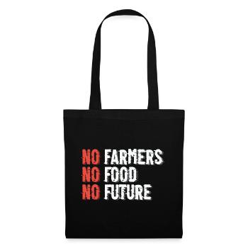 Nachhaltige Landwirtschaftsillustration - Stoffbeutel - Schwarz - Vorne