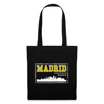 Madrid Espagne Ville Skyline Accueil Amour - Sac en tissu - noir - Devant