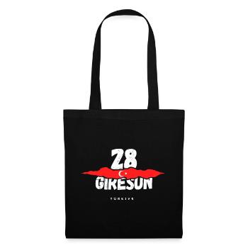 28 Giresun Türkiye Türkei - Stoffbeutel - Schwarz - Vorne