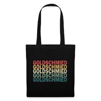Goldschmied Vintage Retro Handwerker Geschenk - Stoffbeutel - Schwarz - Vorne