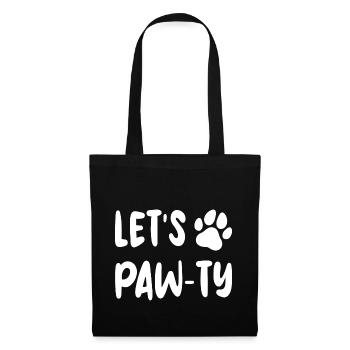 Let's PAW - TY - Stoffbeutel - Schwarz - Vorne