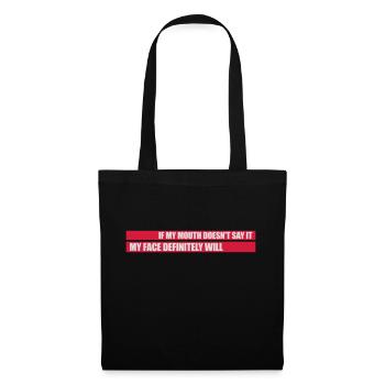 my face definitely will - Stoffbeutel - Schwarz - Vorne