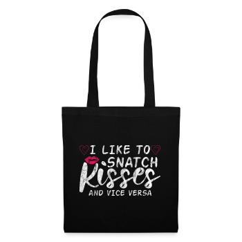 J’aime arracher des baisers et vice versa 3 - Sac en tissu - noir - Devant