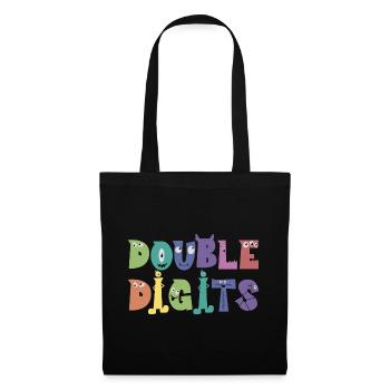 Cadeau de 10e anniversaire, 10 ans, pour garçons et filles - Sac en tissu - noir - Devant
