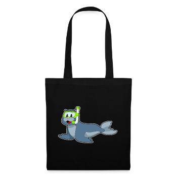 Seal Diver Snorkel Diving - Tote Bag - black - Front