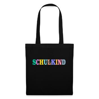 Schulkind mit Ella - Stoffbeutel - Schwarz - Vorne