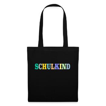Schulkind mit Finn - Stoffbeutel - Schwarz - Vorne