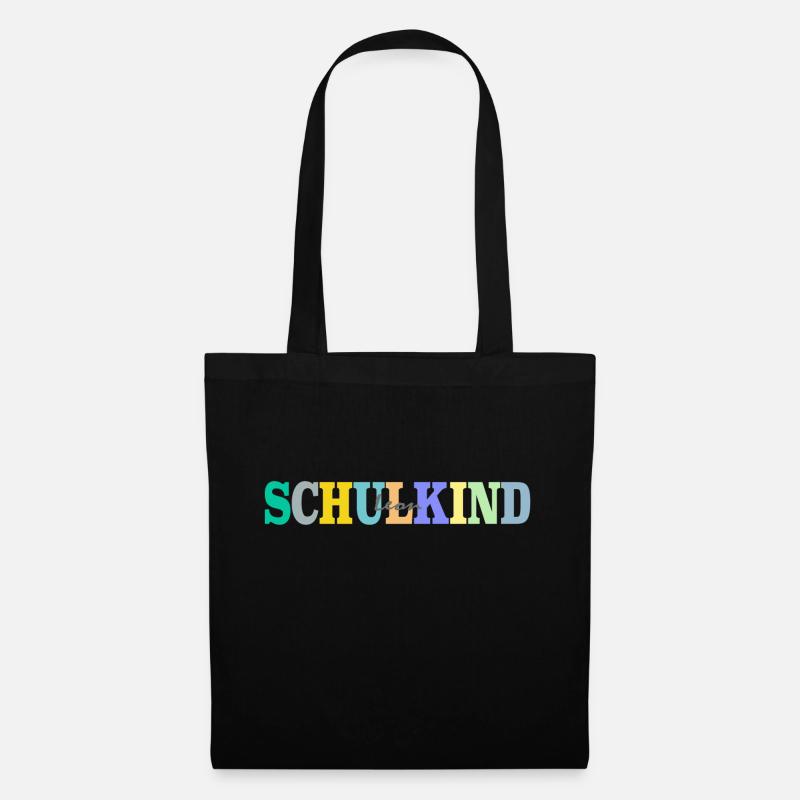 Schulkind mit Leon - Stoffbeutel - Schwarz
