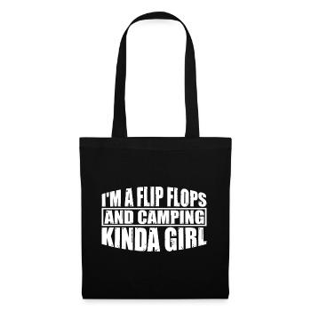 Je suis une Flip Flops Et Camping Kinda Girl 4 - Sac en tissu - noir - Devant