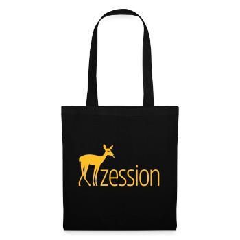 REHzession Rezession - Stoffbeutel - Schwarz - Vorne