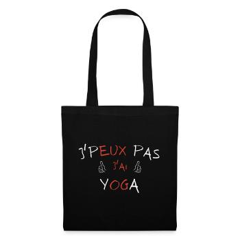 j'peux pas j'ai yoga - Sac en tissu - noir - Devant