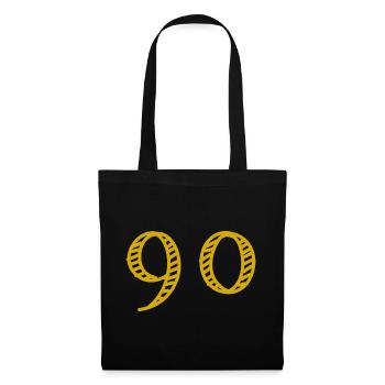 90. 90 YEARS. 90TH ANNIVERSARY. 90TH ANNIVERSARY. - Tote Bag - black - Front