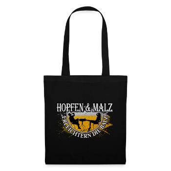 Hopfen und Malz, erleichtern die Balz - Stoffbeutel - Schwarz - Vorne