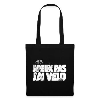 J'Peux Pas J'Ai Vélo - Sac en tissu - noir - Devant