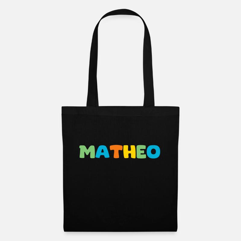 Name - Matheo - Stoffbeutel - Schwarz