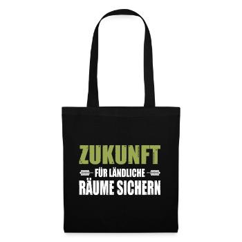 Bauernprotest Zukunft Für Ländliche Räume Sichern - Stoffbeutel - Schwarz - Vorne