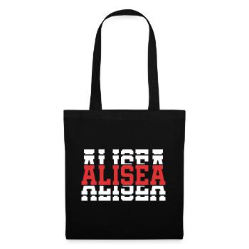 t-shirt Alisea t-shirt gift idea stacked text - Tote Bag - black - Front