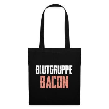 Blutgruppe Bacon - Stoffbeutel - Schwarz - Vorne
