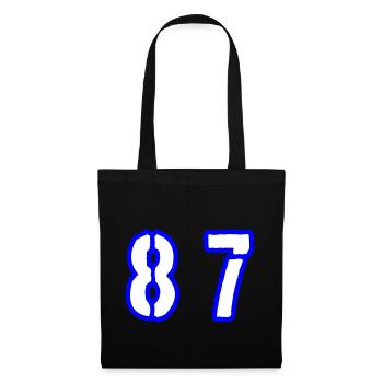 87 Symbole numérique - Sac en tissu - noir - Devant