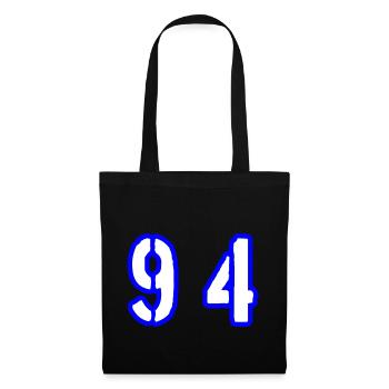 94 Symbole numérique - Sac en tissu - noir - Devant