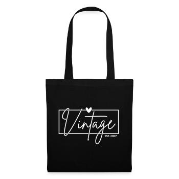 Vintage Est. 2007 - Stoffbeutel - Schwarz - Vorne