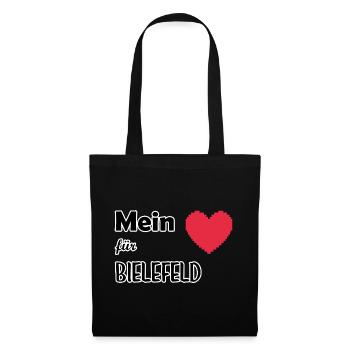 Mon cœur pour Bielefeld - Sac en tissu - noir - Devant