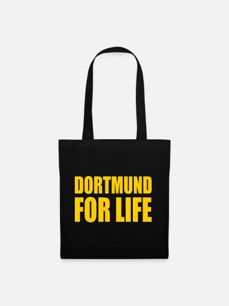 dortmund for life - Stoffbeutel - Schwarz