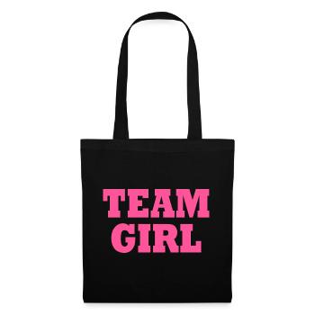 Team girl - Sac en tissu - noir - Devant