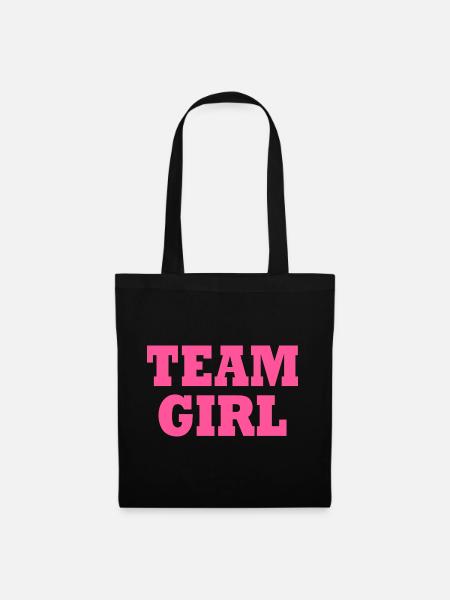 Team girl - Stoffbeutel - Schwarz