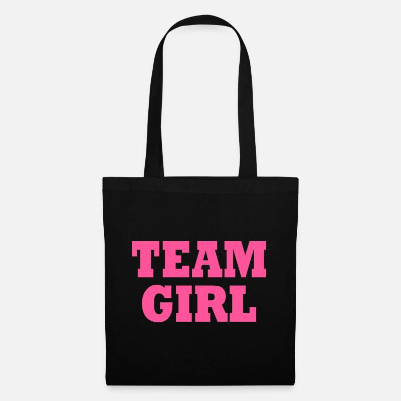 Team girl - Stoffbeutel - Schwarz