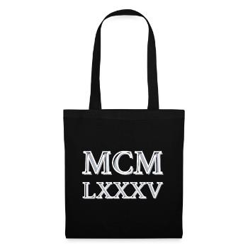 Roman numerals 1985 - MCMLXXXV - Tote Bag - black - Front