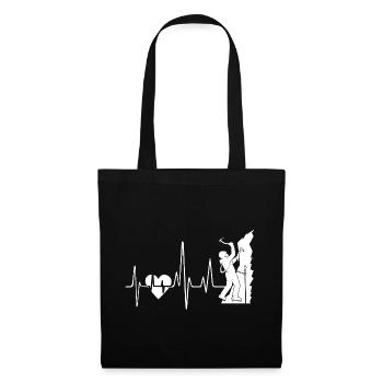 Rock Climbing Heartbeat - Tote Bag - black - Front